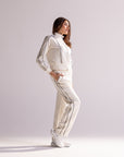 Calça Moletom Aerolook Stripes Rowa - Off White e Marinho