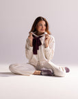 Jaqueta Moletom Aerolook Laces Rowa - Off White