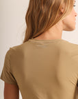 Camiseta Modal Manga Curta - Bege