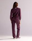 Calça Moletom Aerolook Stripes Rowa - Vinho e Off White