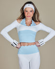 Legging Heart Bicolor - Azul e Branco