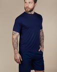 Bermuda Masculina Bicolor - Azul Marinho
