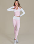 Legging Heart Bicolor - Rosa e Branco