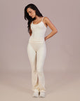 Calça Flare Rowa Hello Kitty - Creme