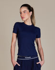 Camiseta Modal Manga Curta - Azul Marinho
