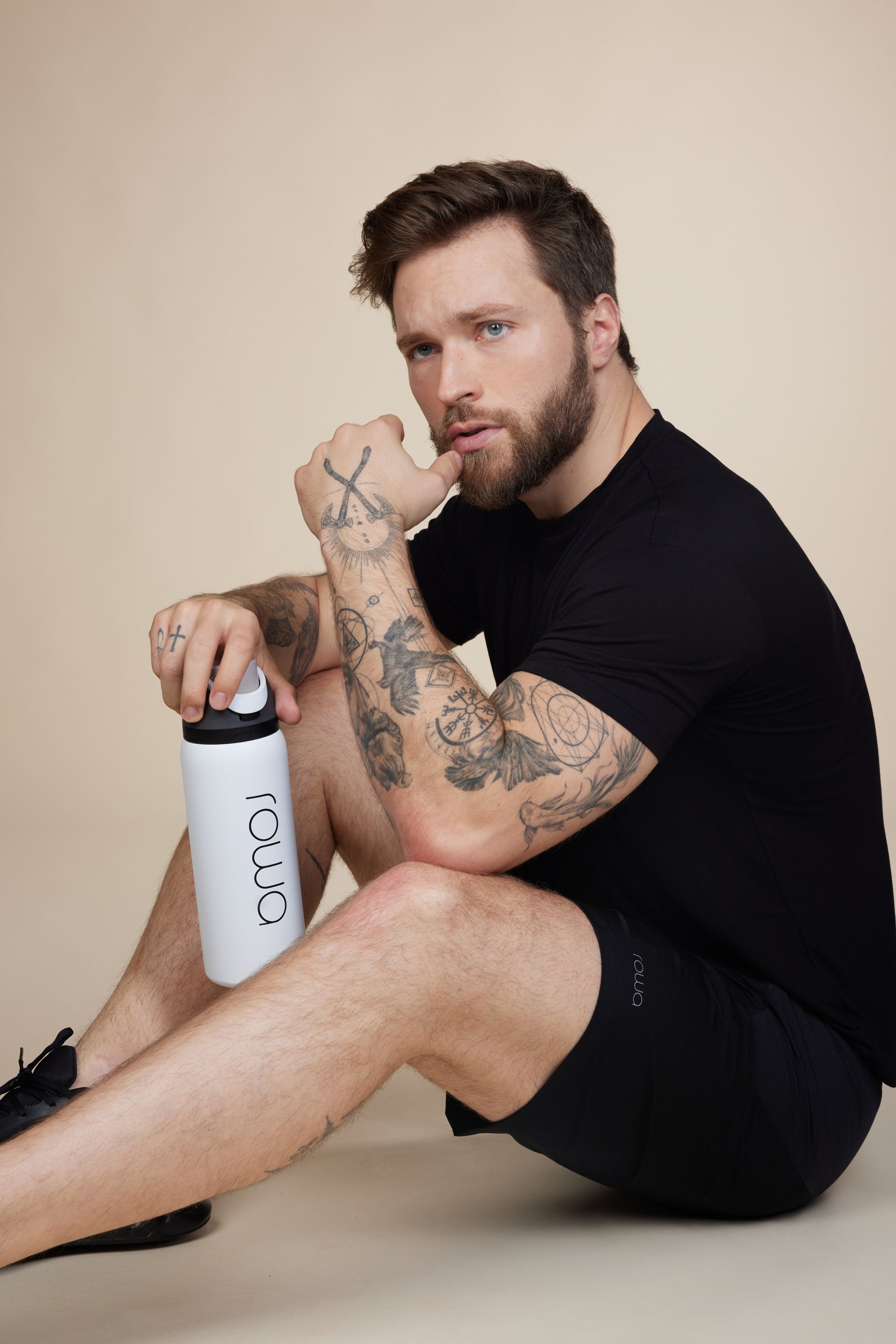 Bermuda Masculina Bicolor - Preto