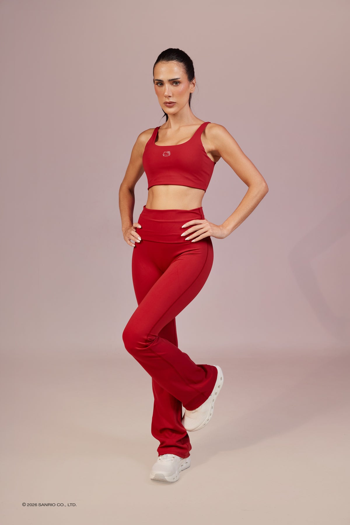 Calça Flare Rowa Hello Kitty - Vermelho