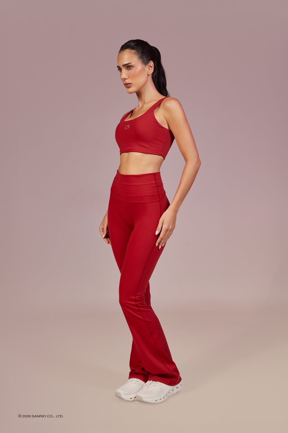Calça Flare Rowa Hello Kitty - Vermelho