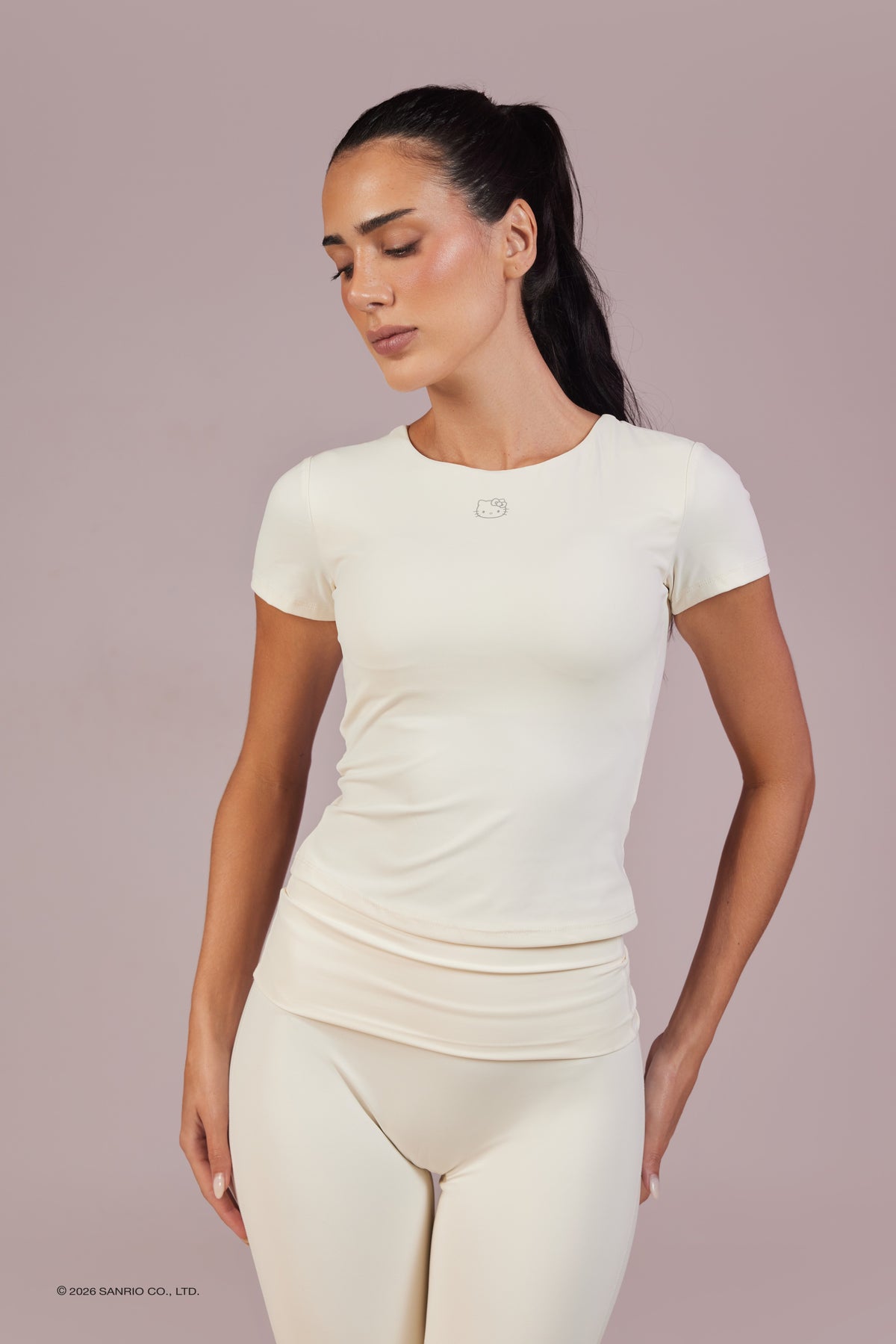 Camiseta Rowa Hello Kitty - Creme
