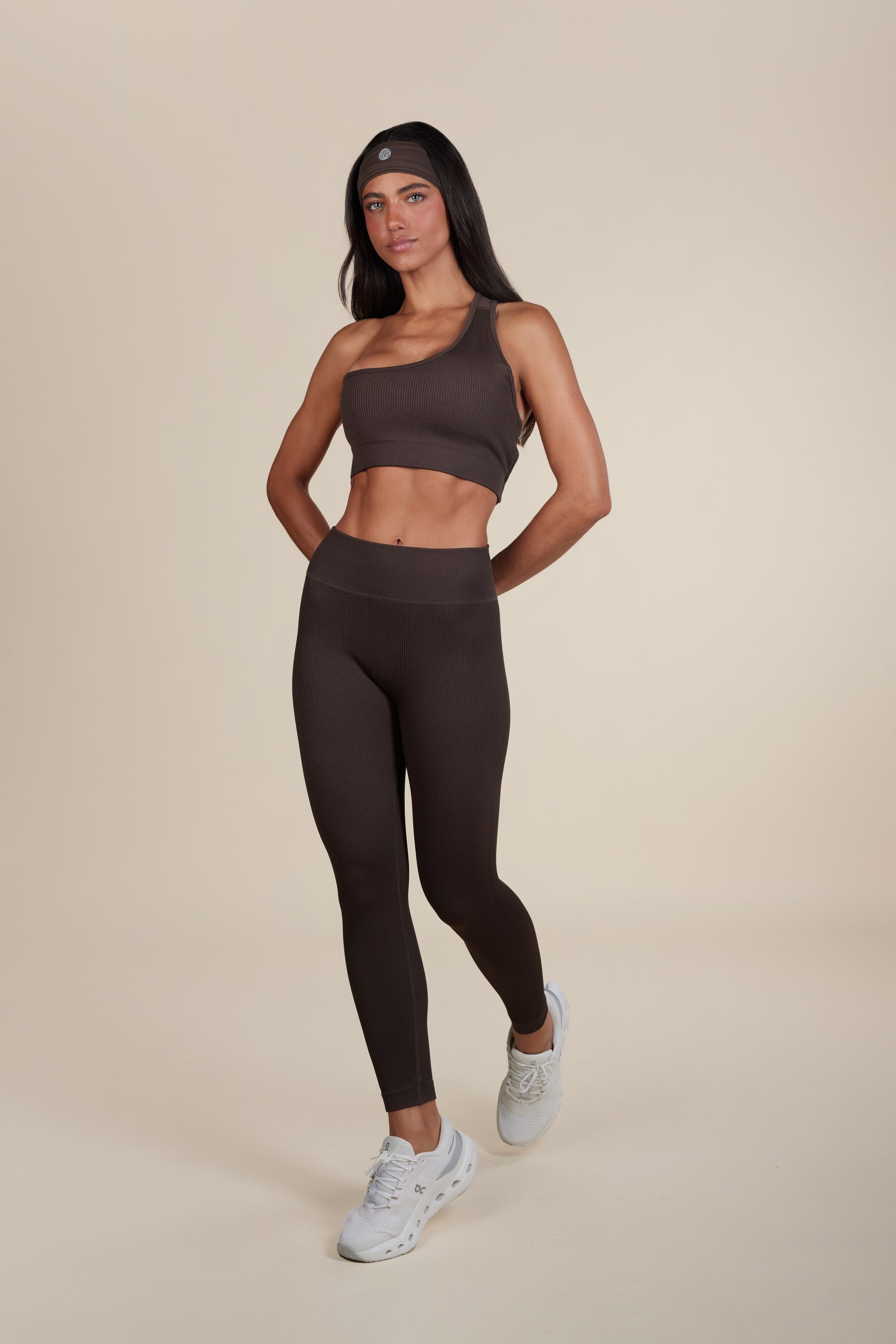 Legging Canelado Wanda V3 - Marrom Escuro