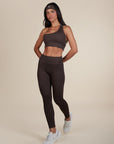Legging Canelado Wanda V3 - Marrom Escuro