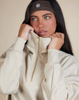 Blusa Moletom Aerolook Bicolor - Bege