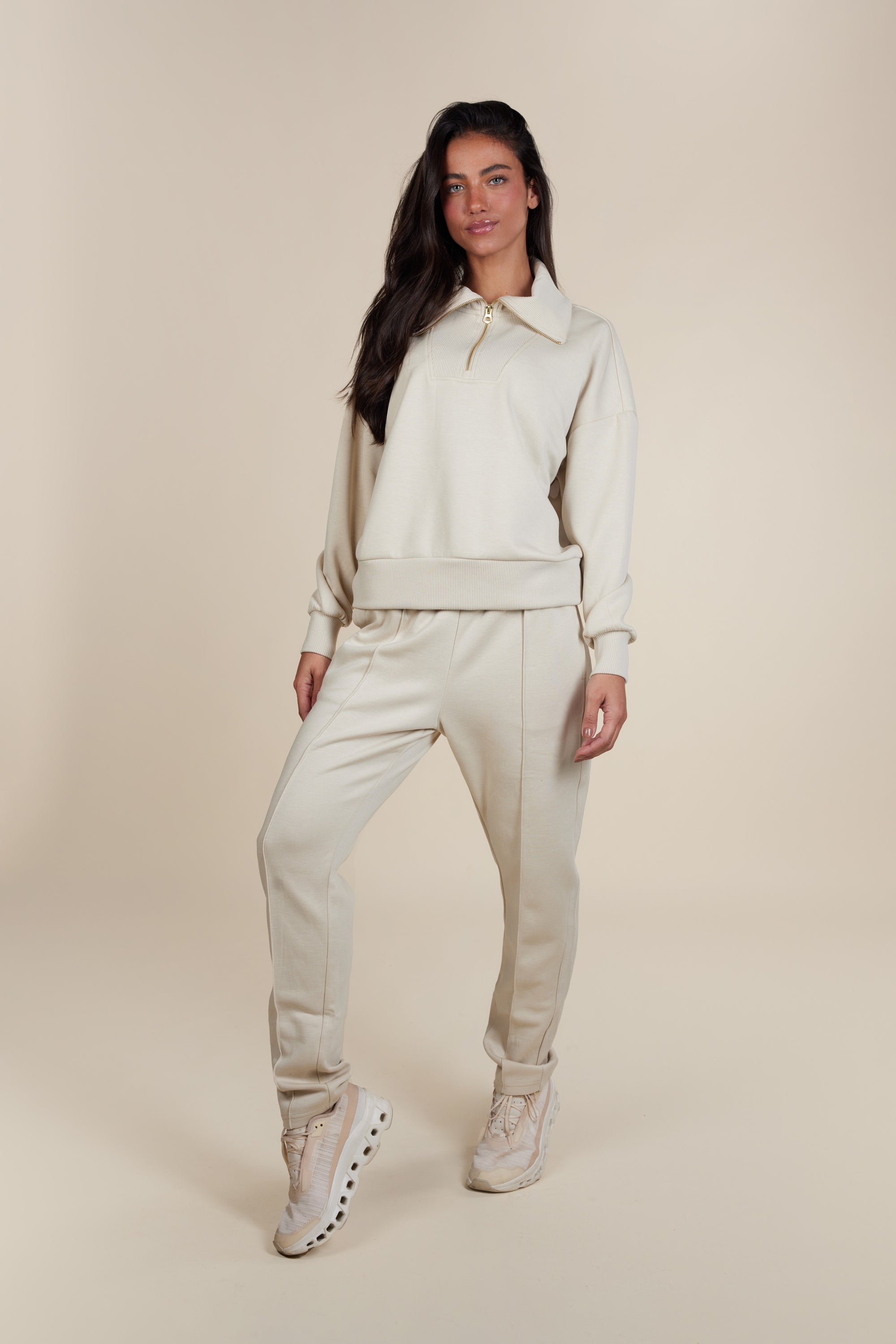 Calça Moletom Aerolook Bicolor - Bege
