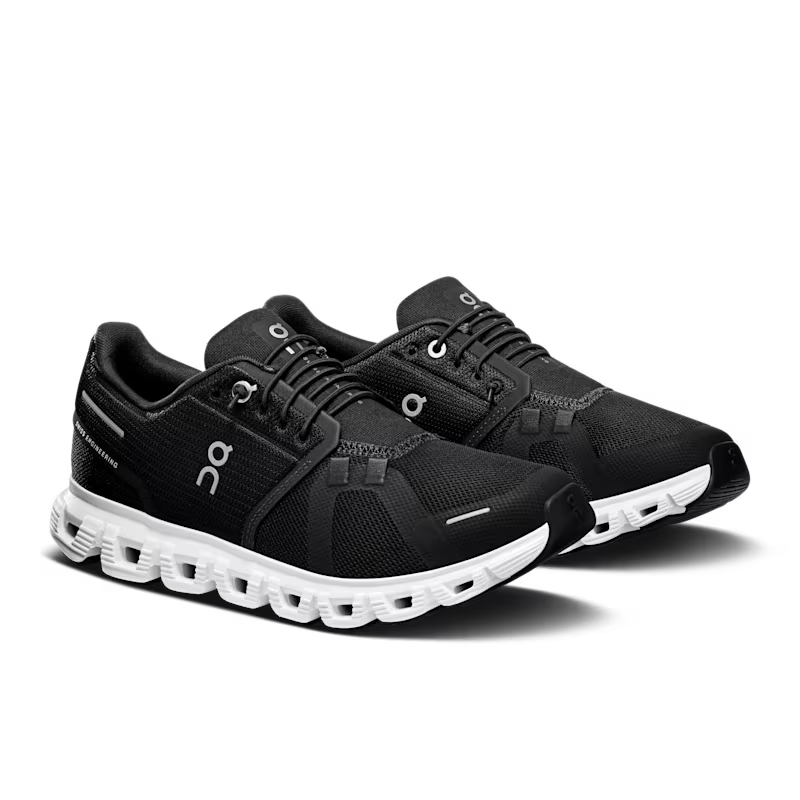 On Running Cloud 6 Feminino Black | White ON RUNNING