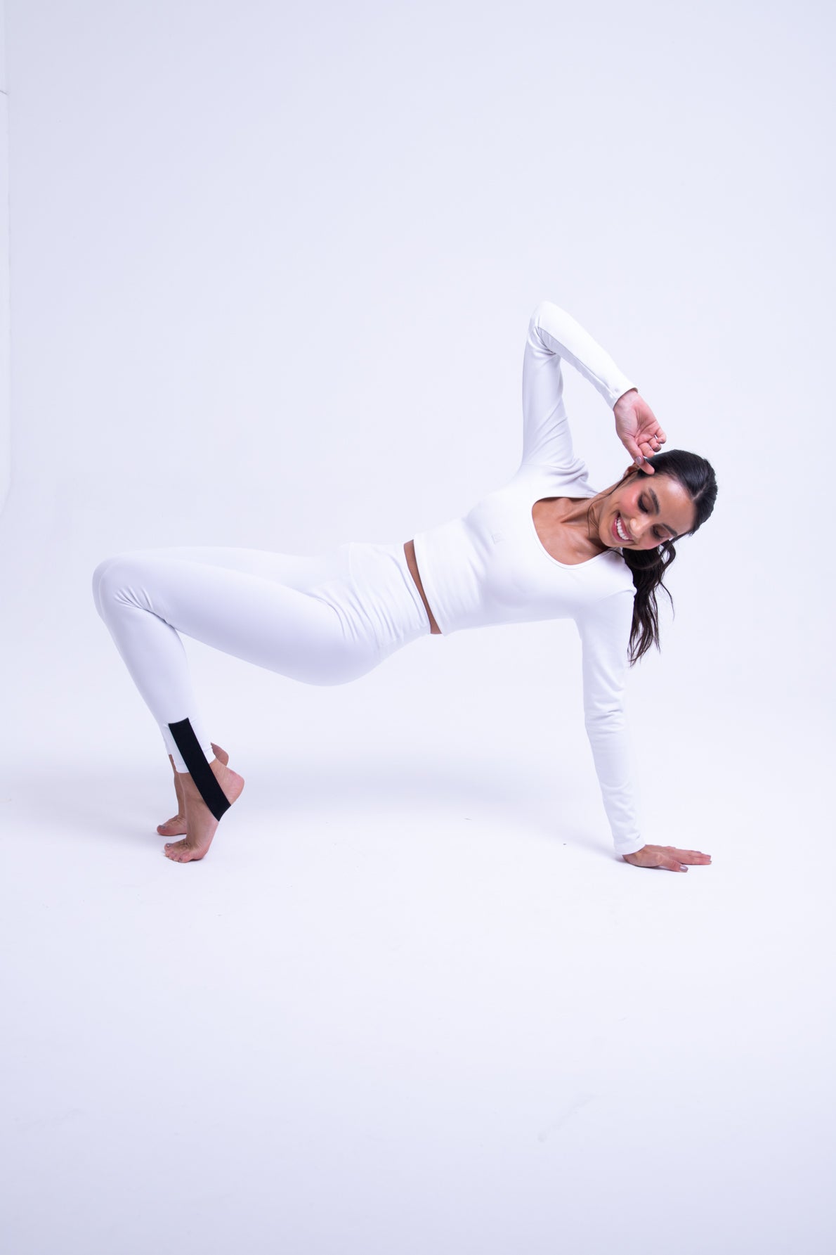 Legging Básica de cintura alta com pézinho - Branco