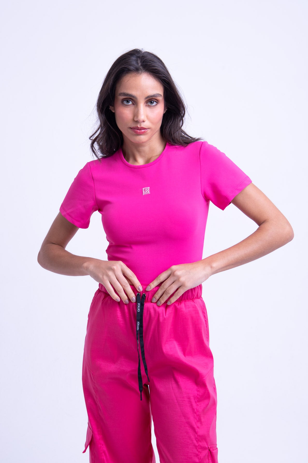 Camiseta Cropped Básica - Rosa