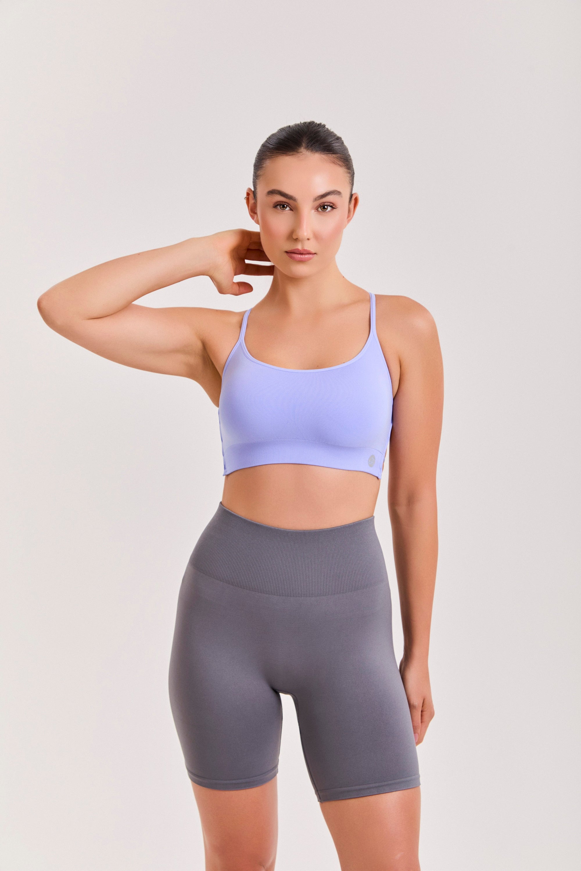 Shorts Seamless Juju - Cinza Claro ROWA STORE DI10