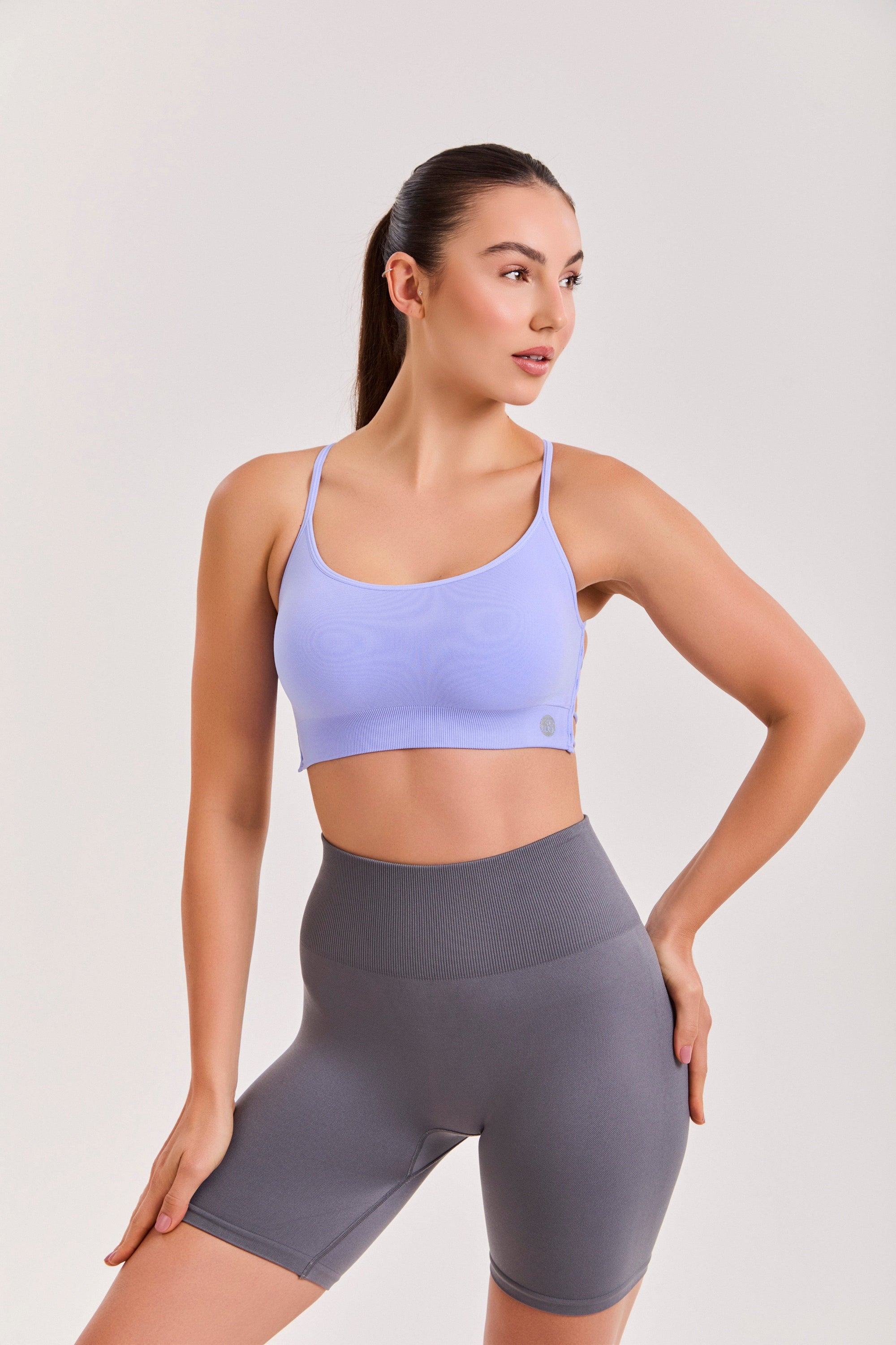 Shorts Seamless Juju - Cinza Claro ROWA STORE DI10