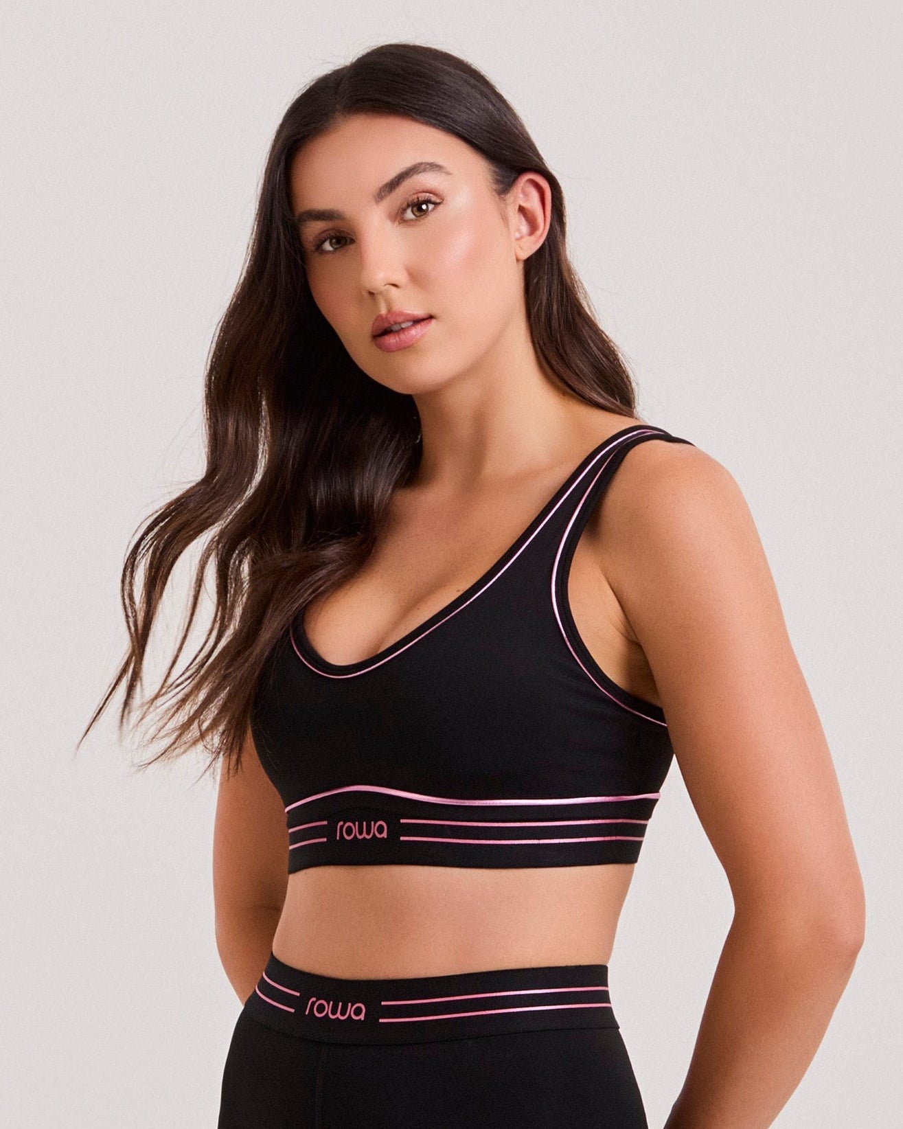 [PRÉ-VENDA] Top Memel - Preto e Rosa Metálico ROWA STORE DI11