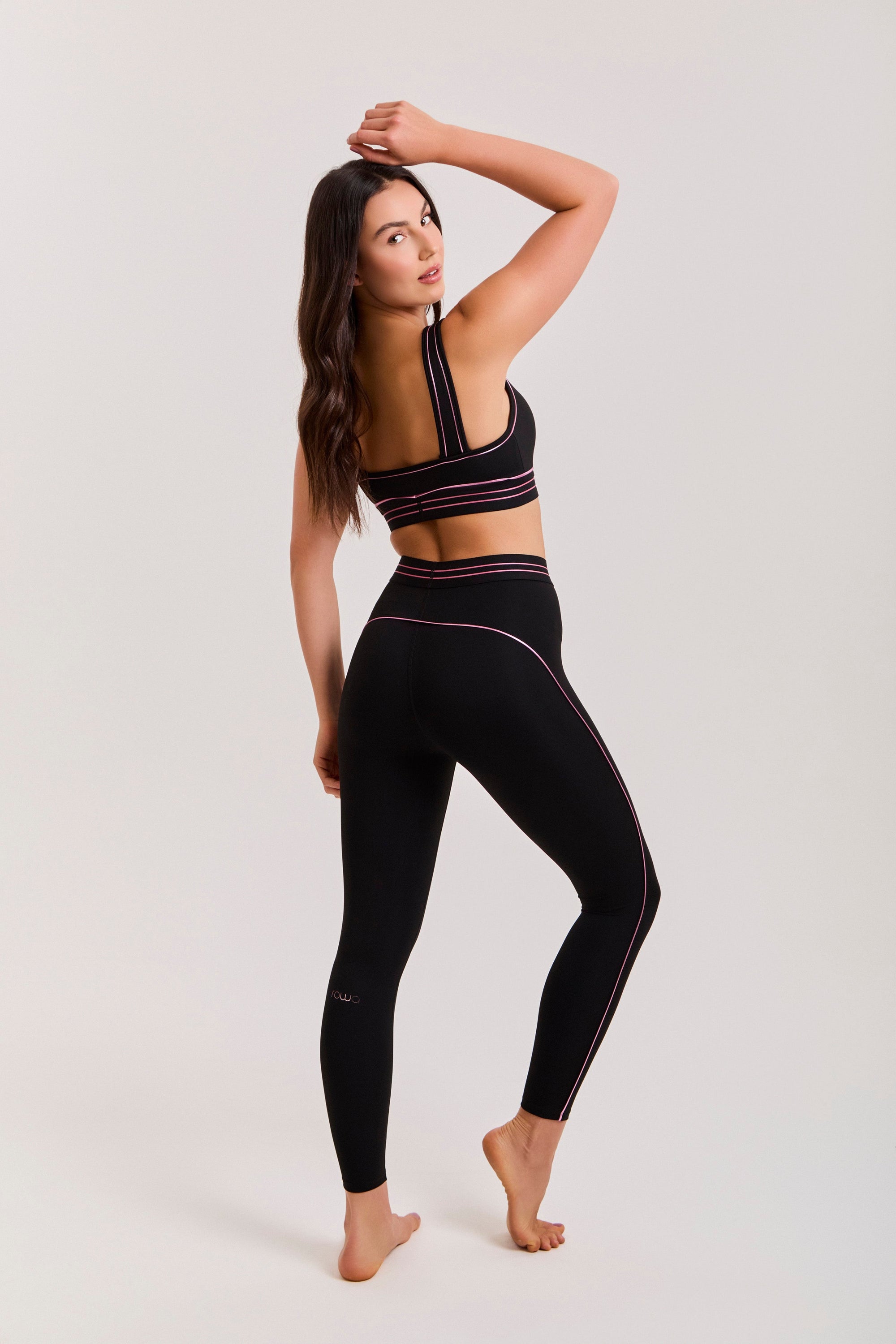 [PRÉ-VENDA] Legging Memel - Preto e Rosa Metállico ROWA STORE DI11