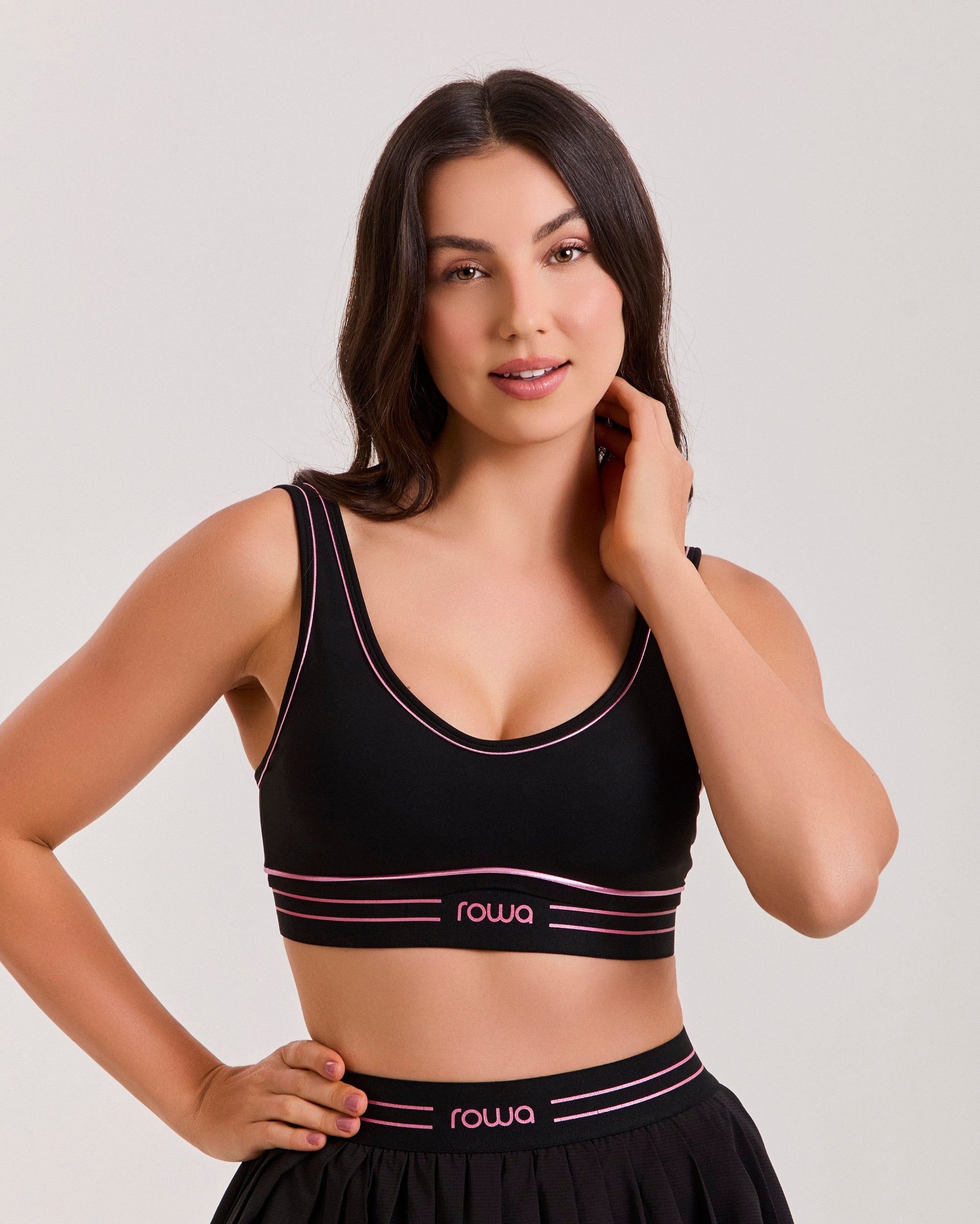 [PRÉ-VENDA] Top Memel - Preto e Rosa Metálico ROWA STORE DI11