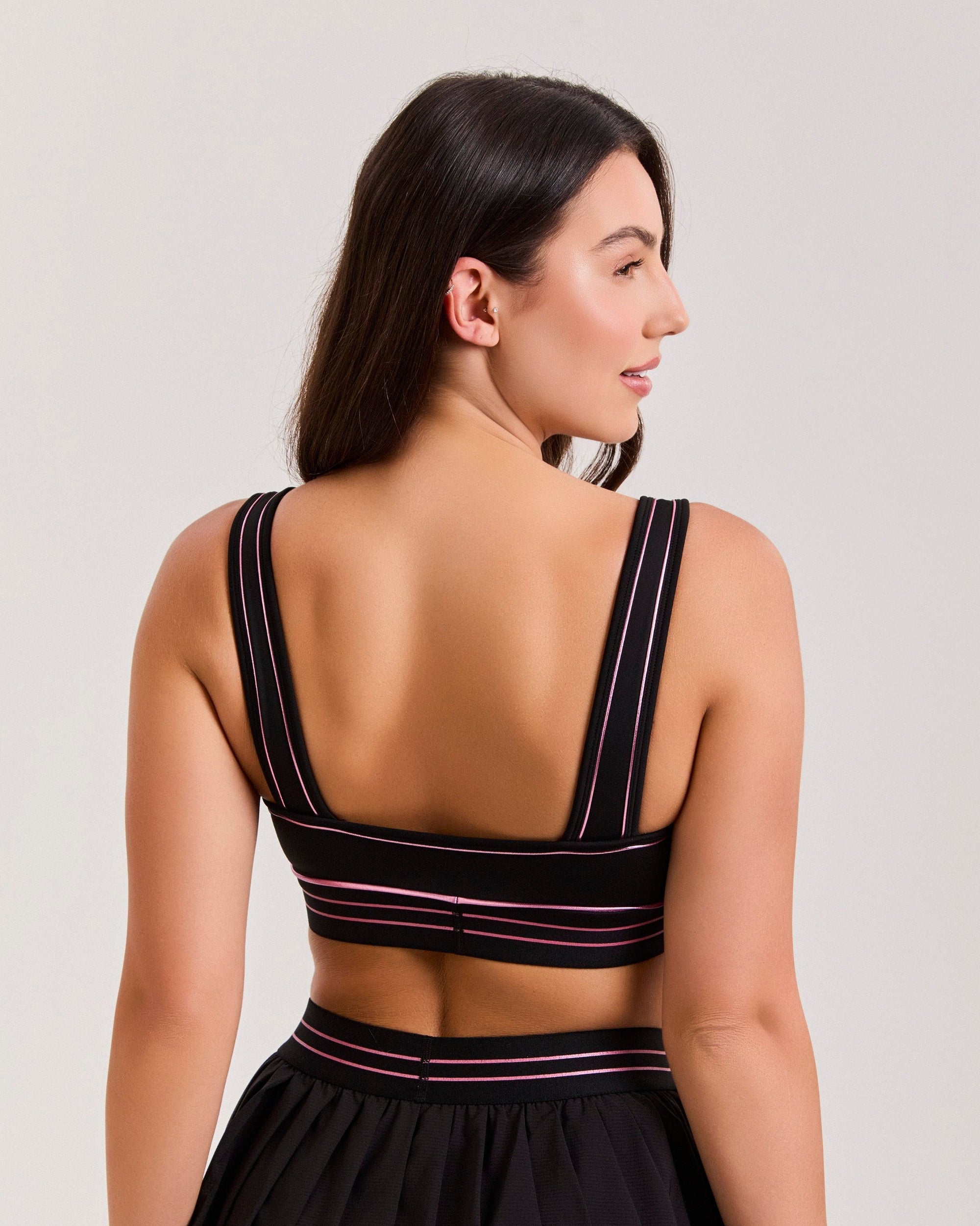 [PRÉ-VENDA] Top Memel - Preto e Rosa Metálico ROWA STORE DI11