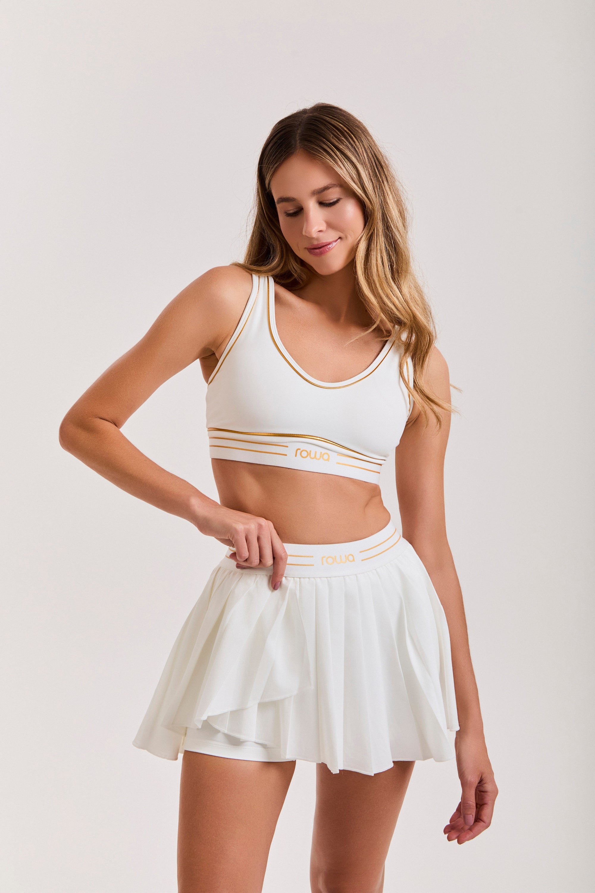 [PRÉ-VENDA] Saia Memel - Branco e Ouro ROWA STORE DI11