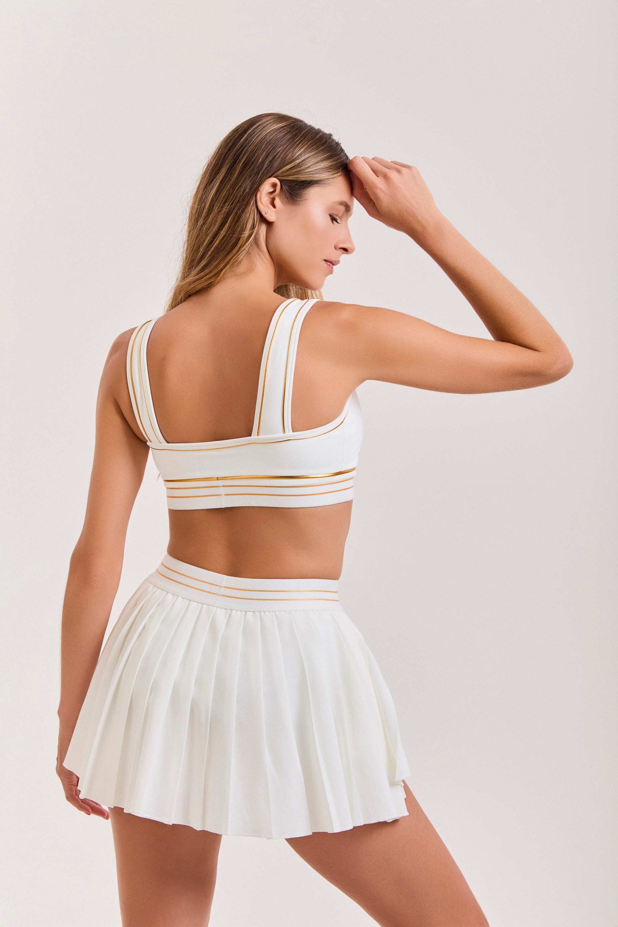 [PRÉ-VENDA] Saia Memel - Branco e Ouro ROWA STORE DI11