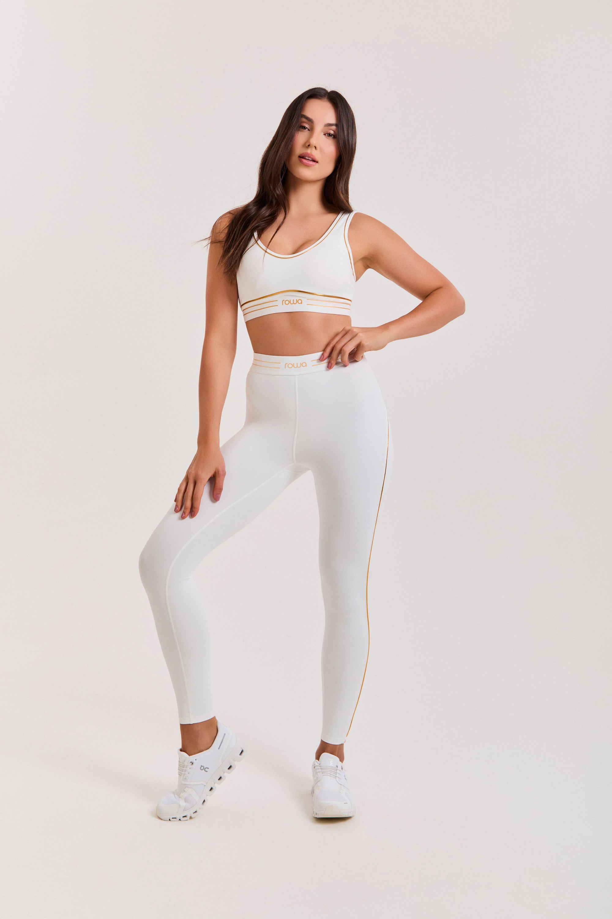[PRÉ-VENDA] Legging Memel - Branco e Ouro ROWA STORE DI11