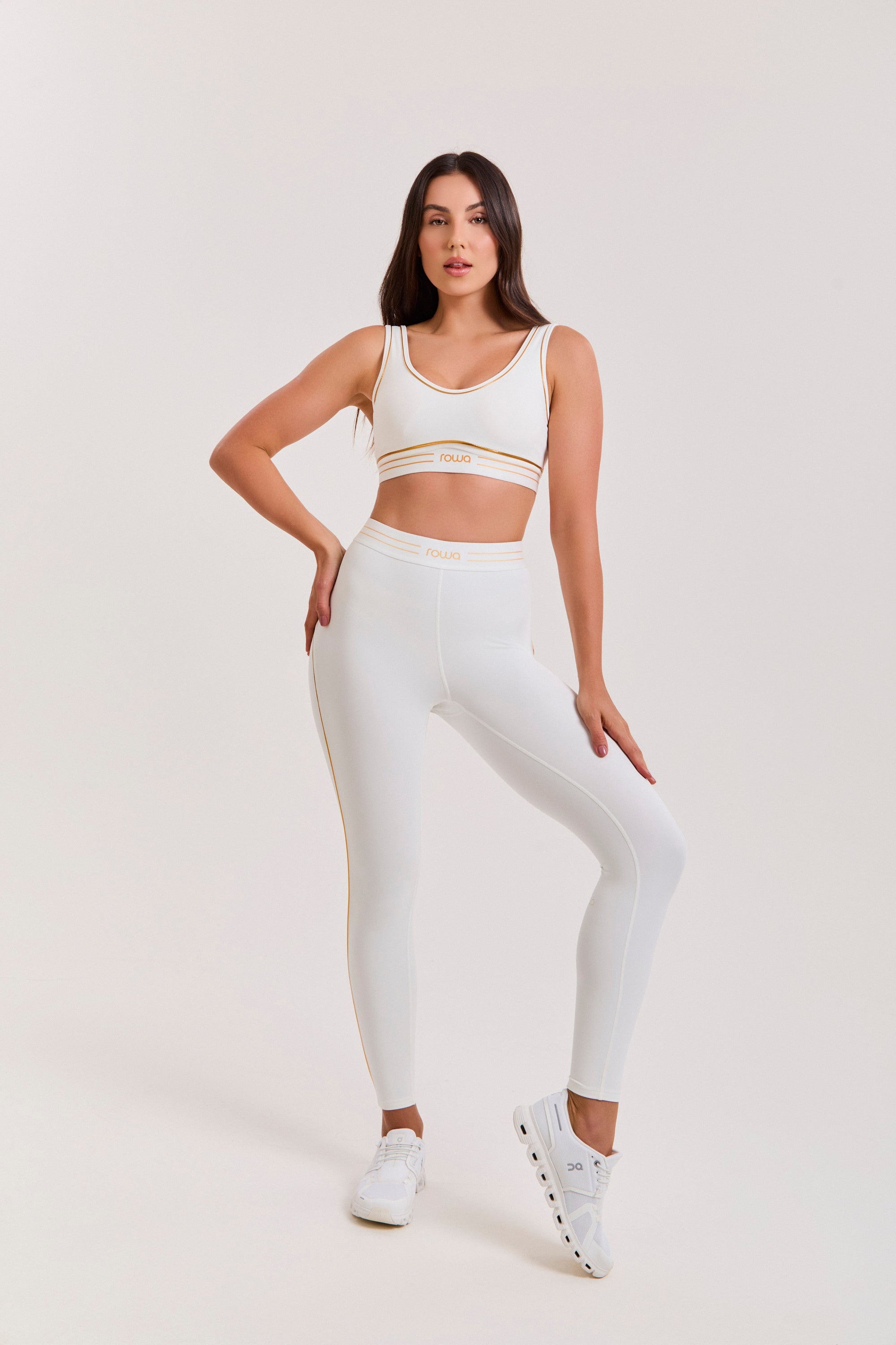 [PRÉ-VENDA] Legging Memel - Branco e Ouro ROWA STORE DI11