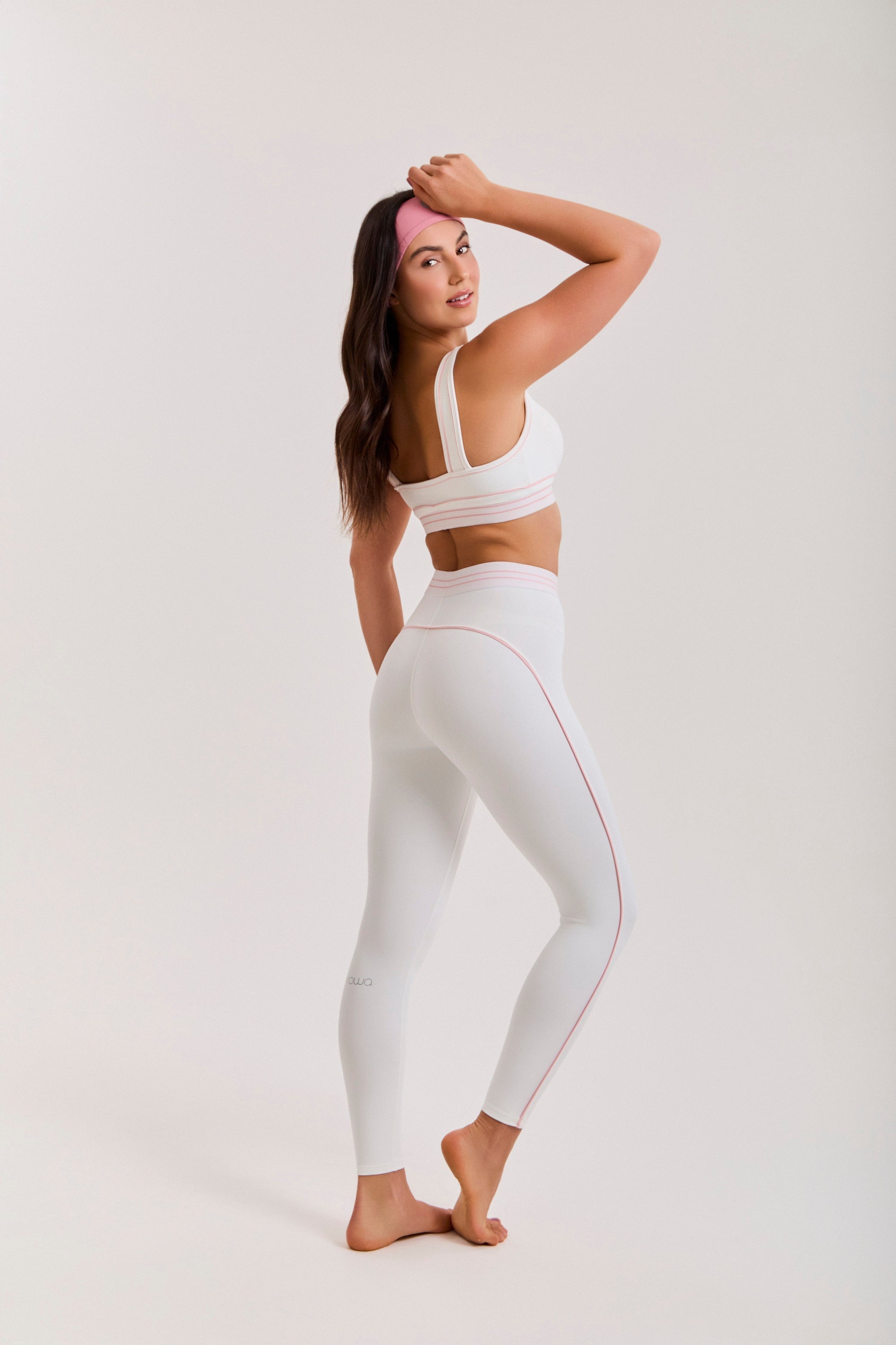 [PRÉ-VENDA] Legging Memel - Branco e Rosa ROWA STORE DI11