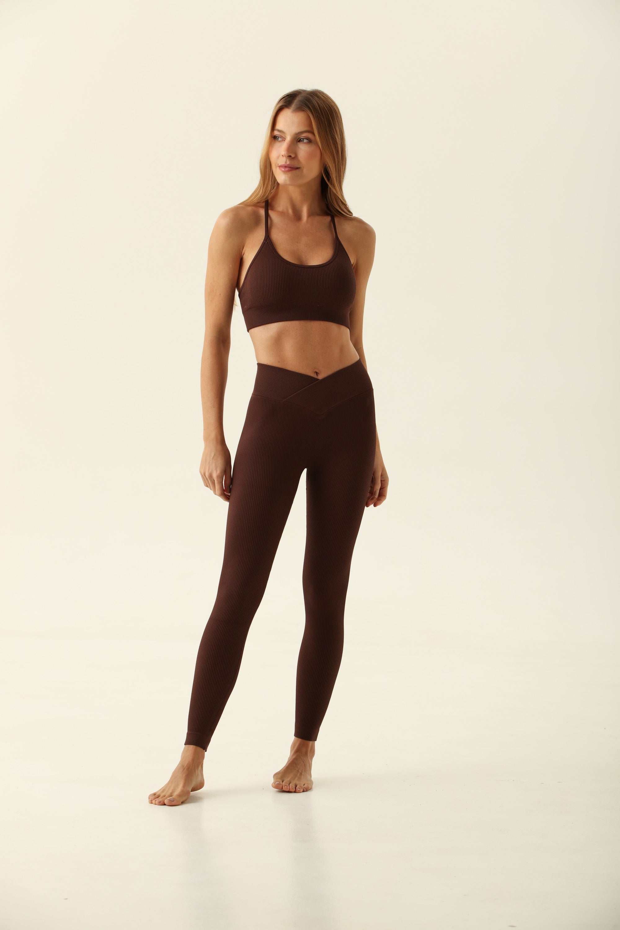 Legging Canelado Wanda - Marrom ROWA STORE DI10