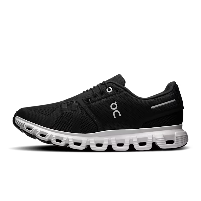 On Running Cloud 6 Feminino Black | White ON RUNNING