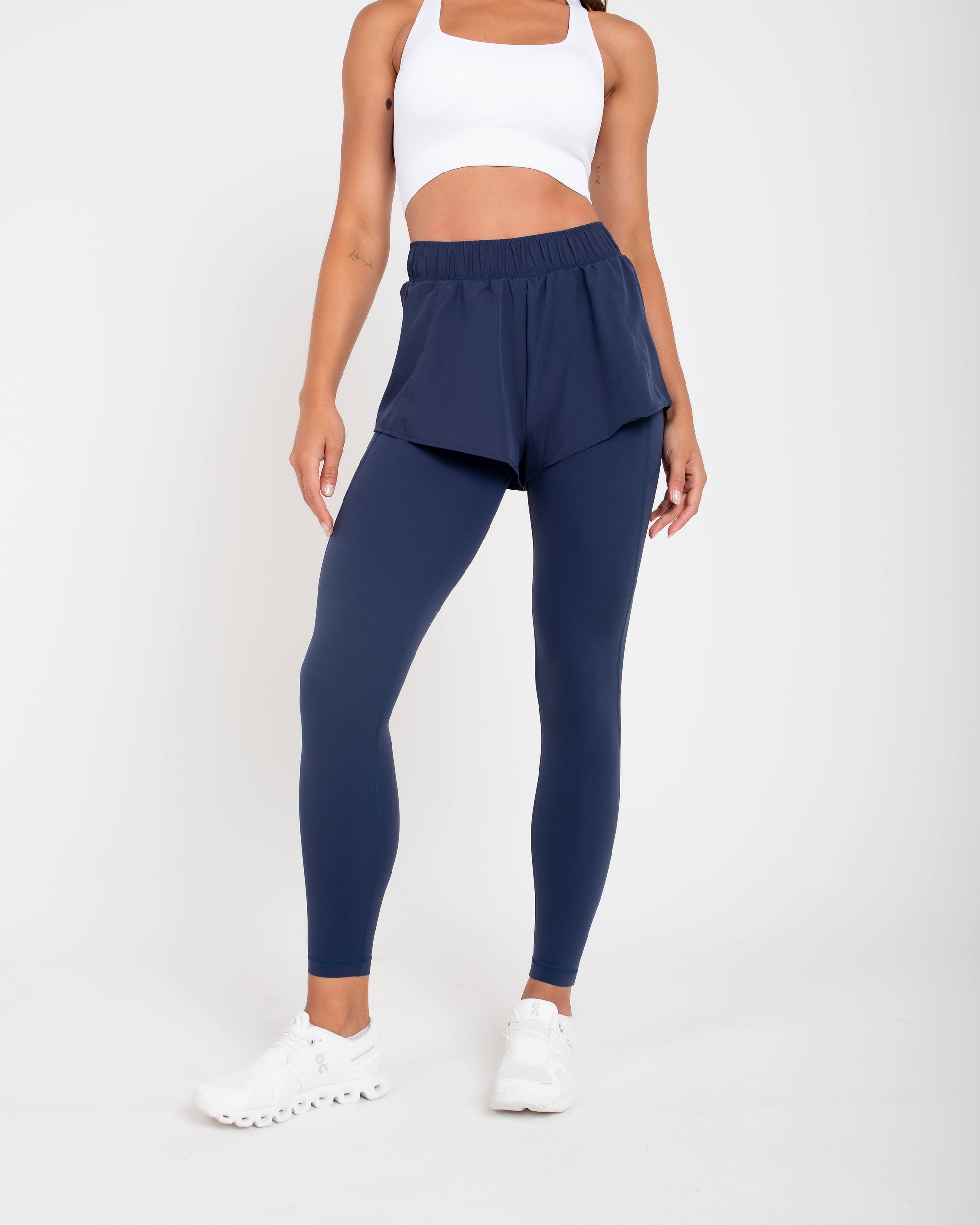 Short com Calça Jogger 2.0 - Azul Marinho