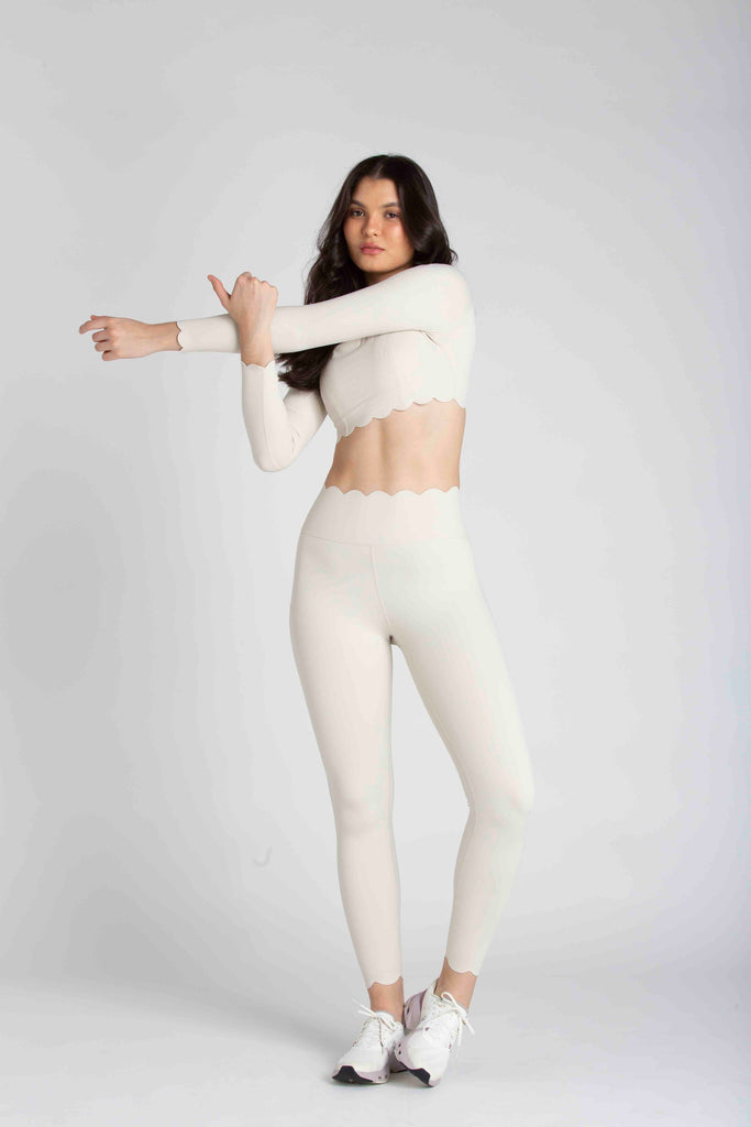 LEGGING HEART - OFF-WHITE