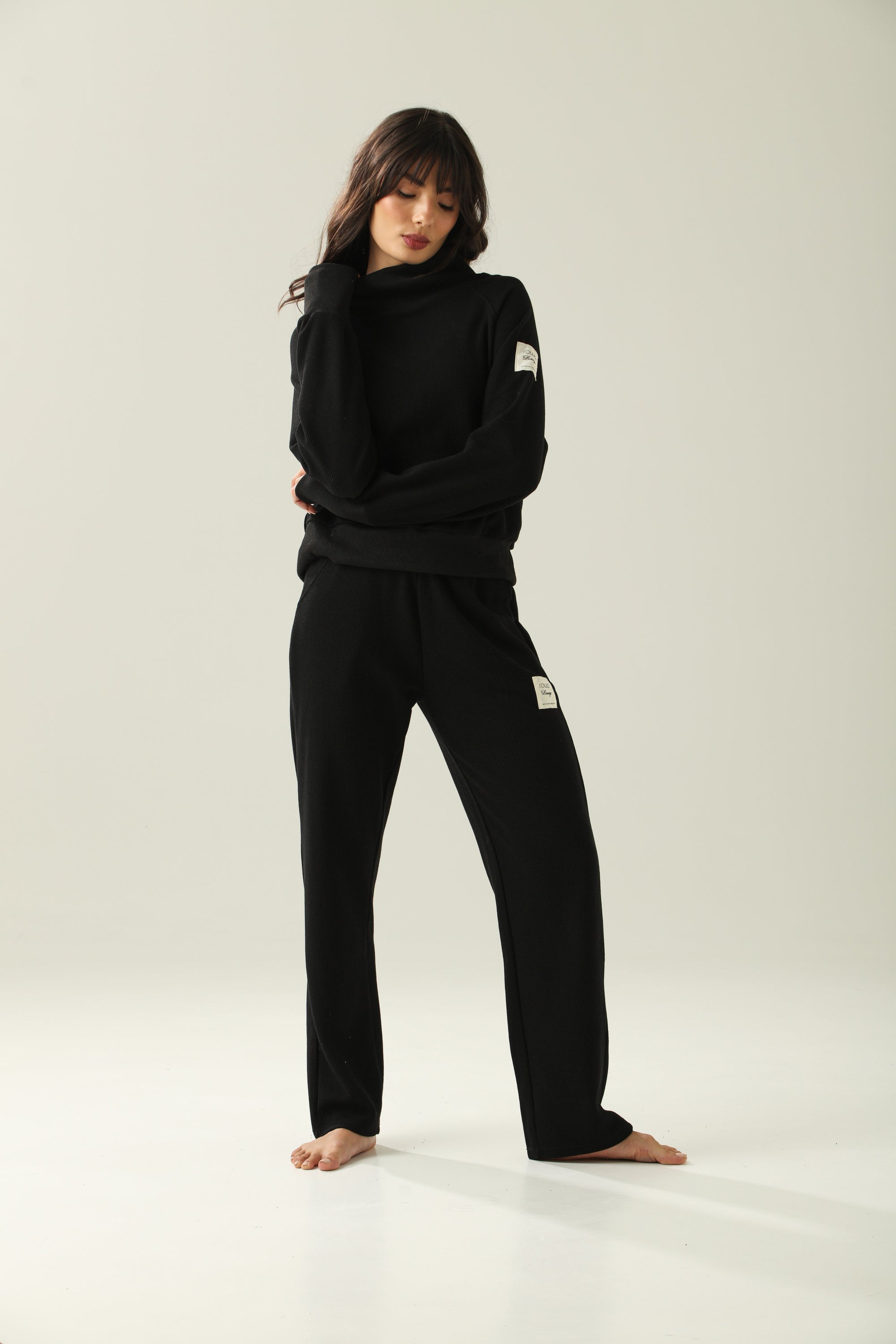 Conjunto de Moletom Rowa Lounge Daily - Preto ROWA STORE DI6