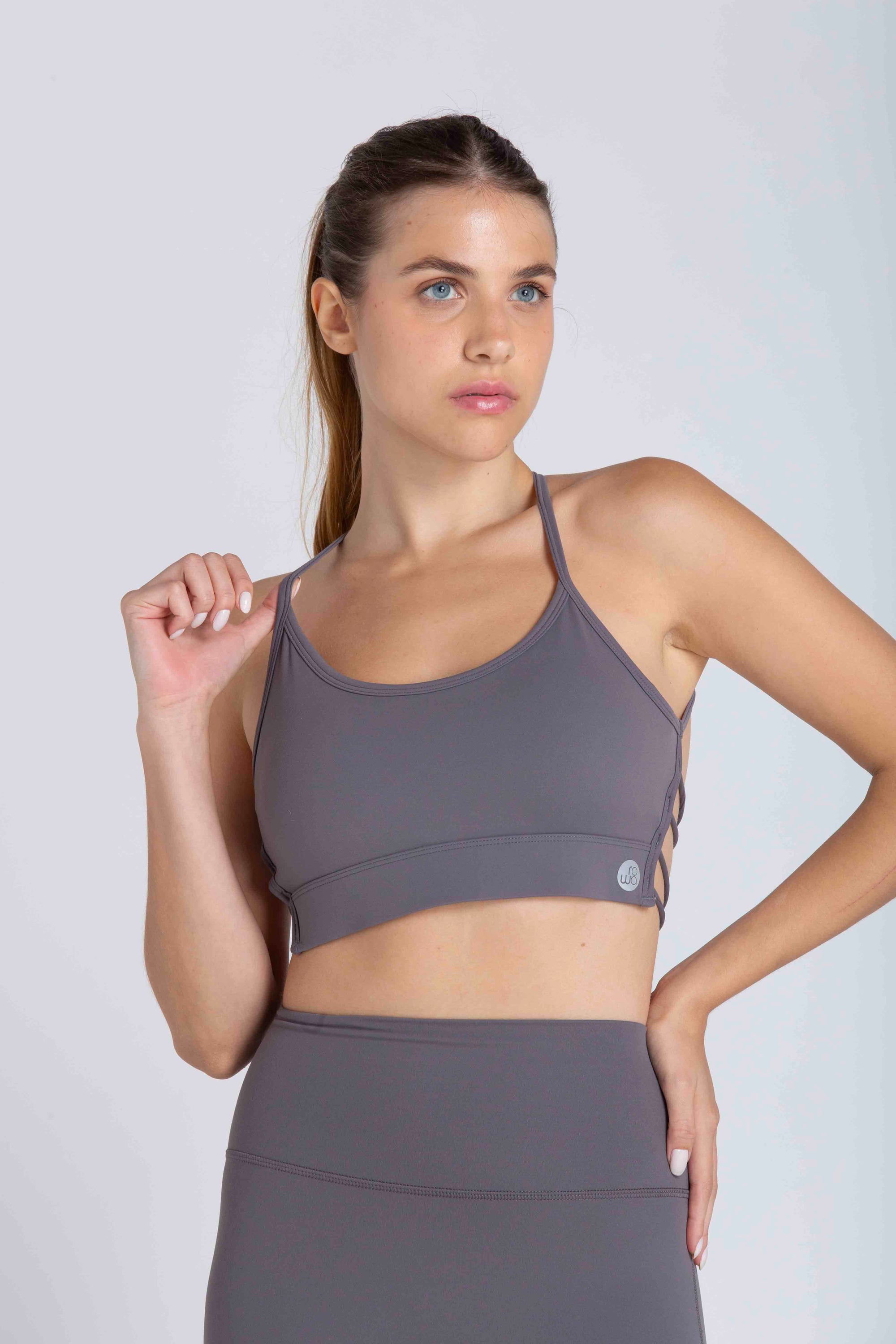 Val Thin Strap Top - Grey