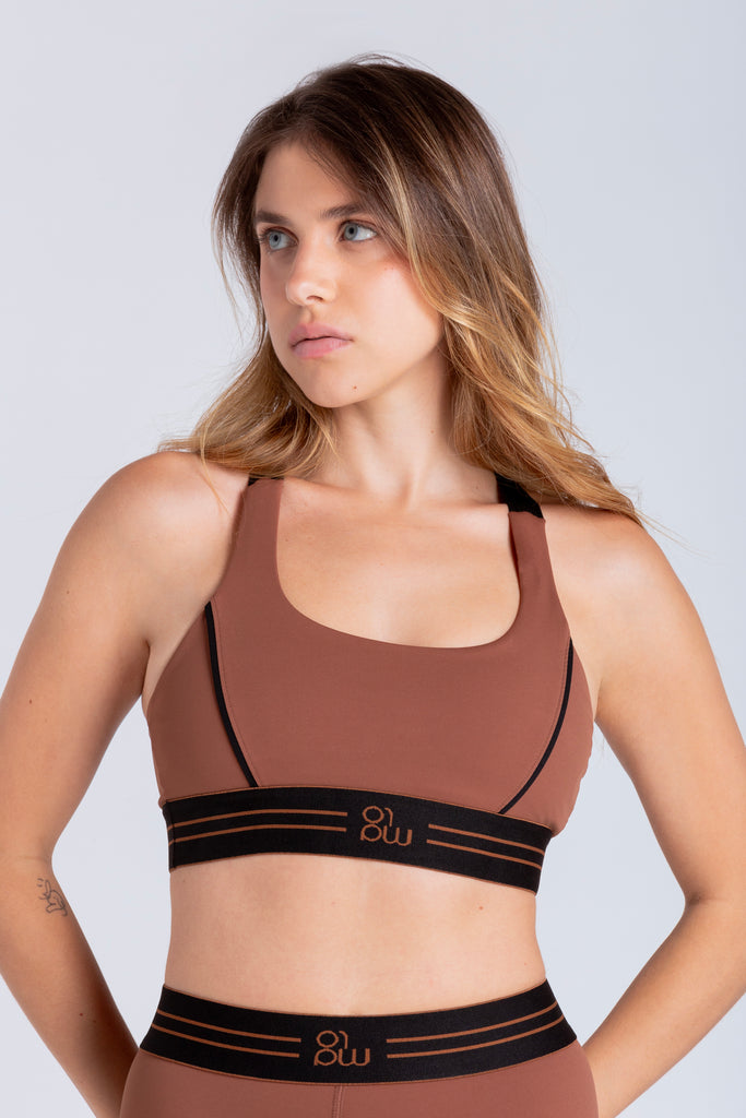 Reverse Top with Elastic Support - Brown