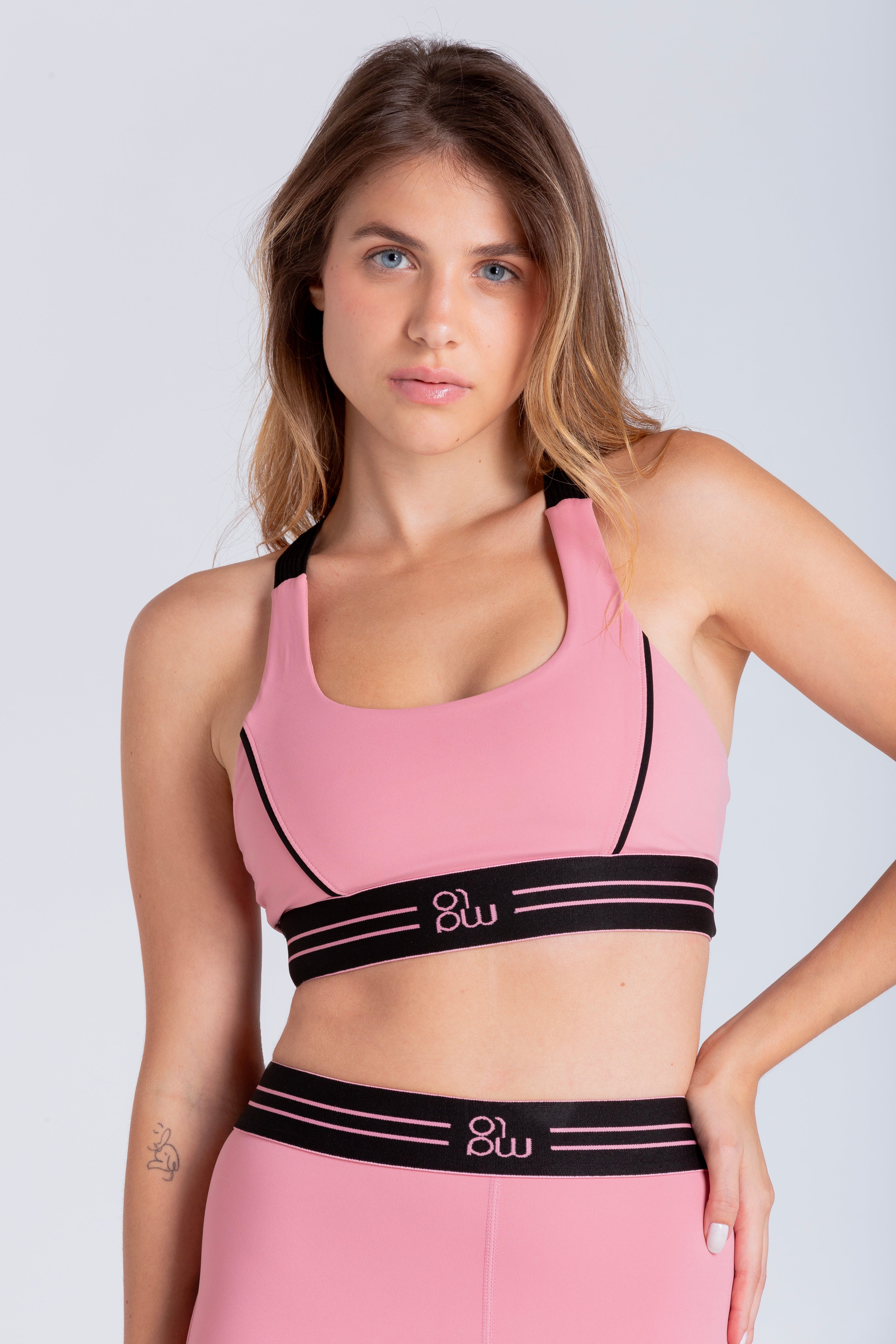 Top Reverse com elástico de sustentação - Rosa