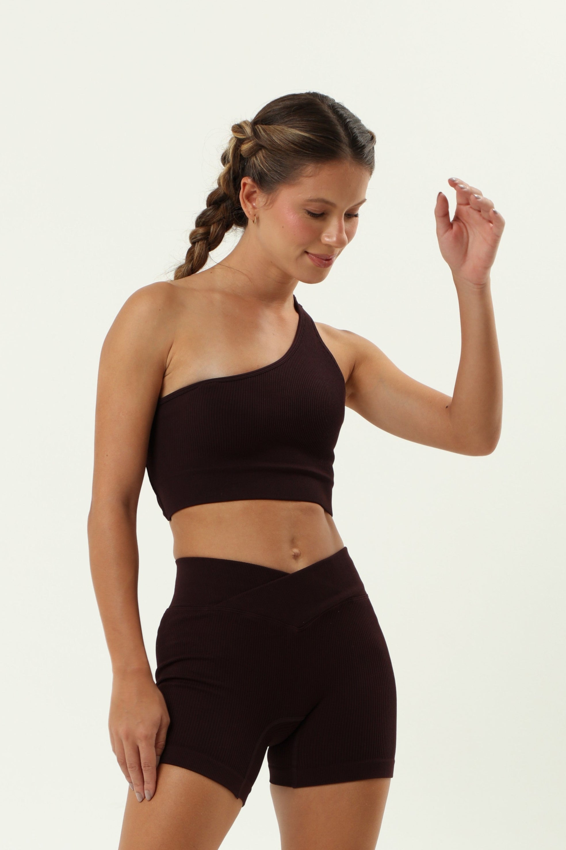 Top Nadador Canelado Wanda - Marrom