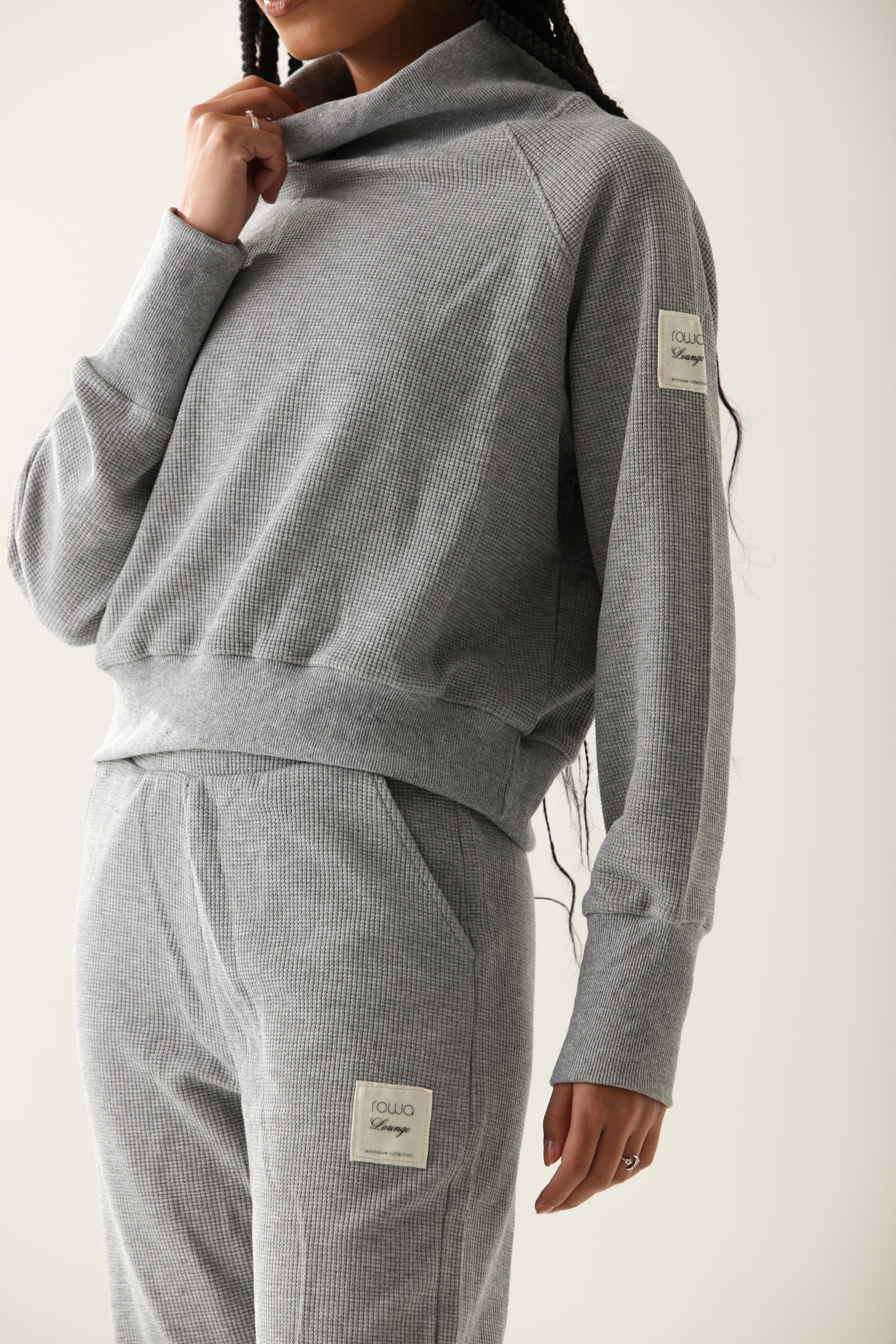 Blusa de Moletom Rowa Lounge Daily - Cinza ROWA STORE DI6