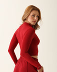 Camiseta Manga Longa Modal - Vermelho ROWA STORE DI7