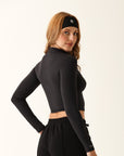 Camiseta Manga Longa Modal - Preto ROWA STORE DI7