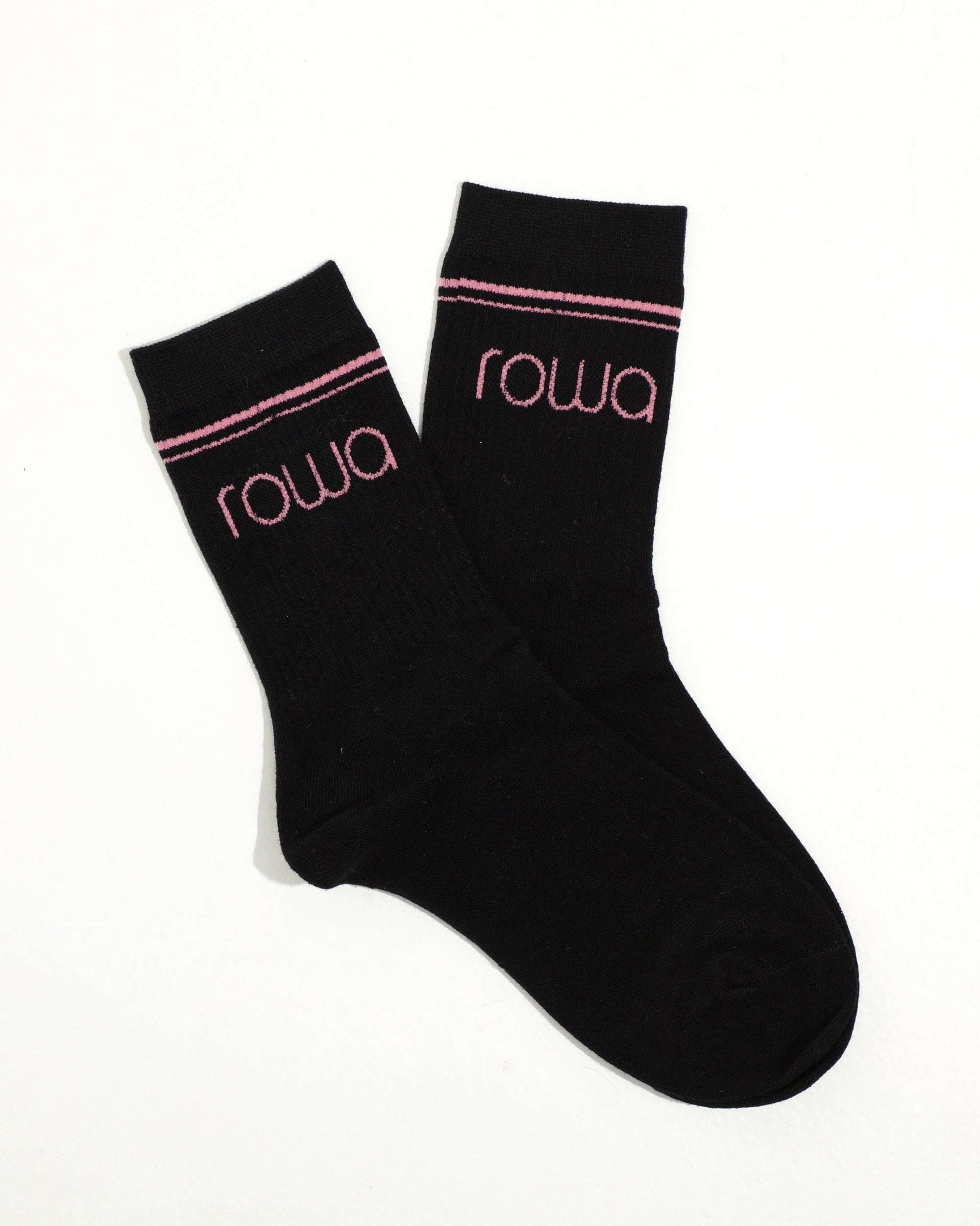 Meia Canelada Rowa - Preto e Rosa ROWA STORE DI7