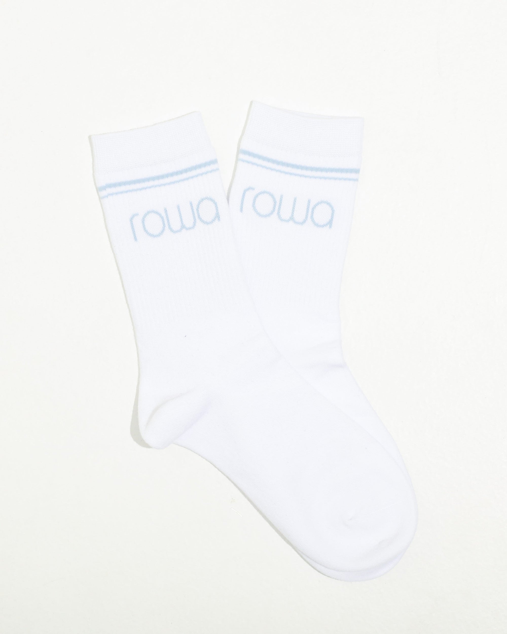 Meia Canelada Rowa - Branco e Azul Bebe ROWA STORE DI7