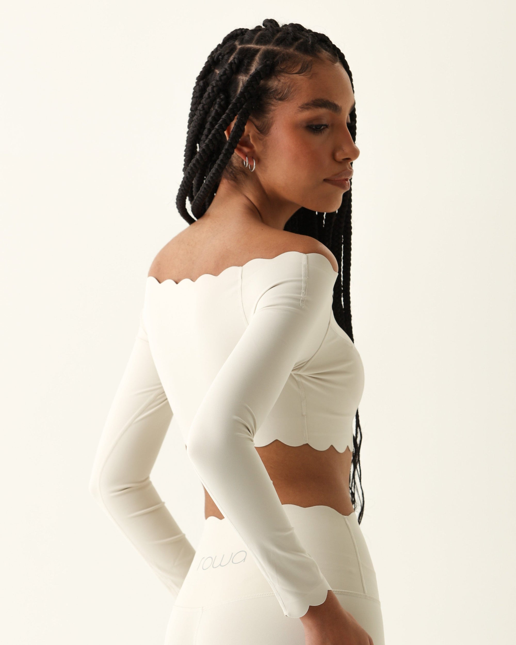 Top Heart Ombro a Ombro - Off-White ROWA STORE DI4