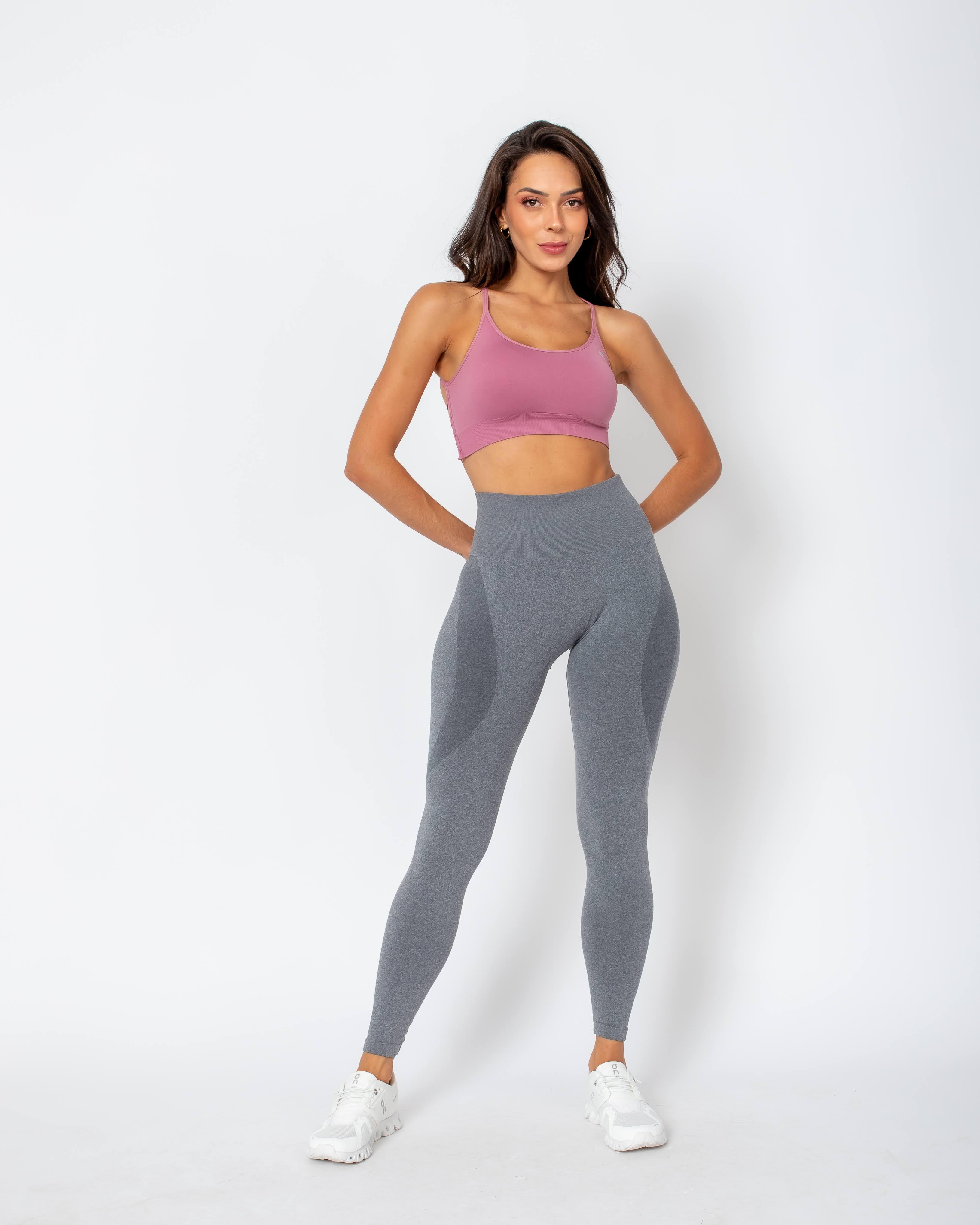 Legging de Malha Aiane - Cinza  Claro Mescla