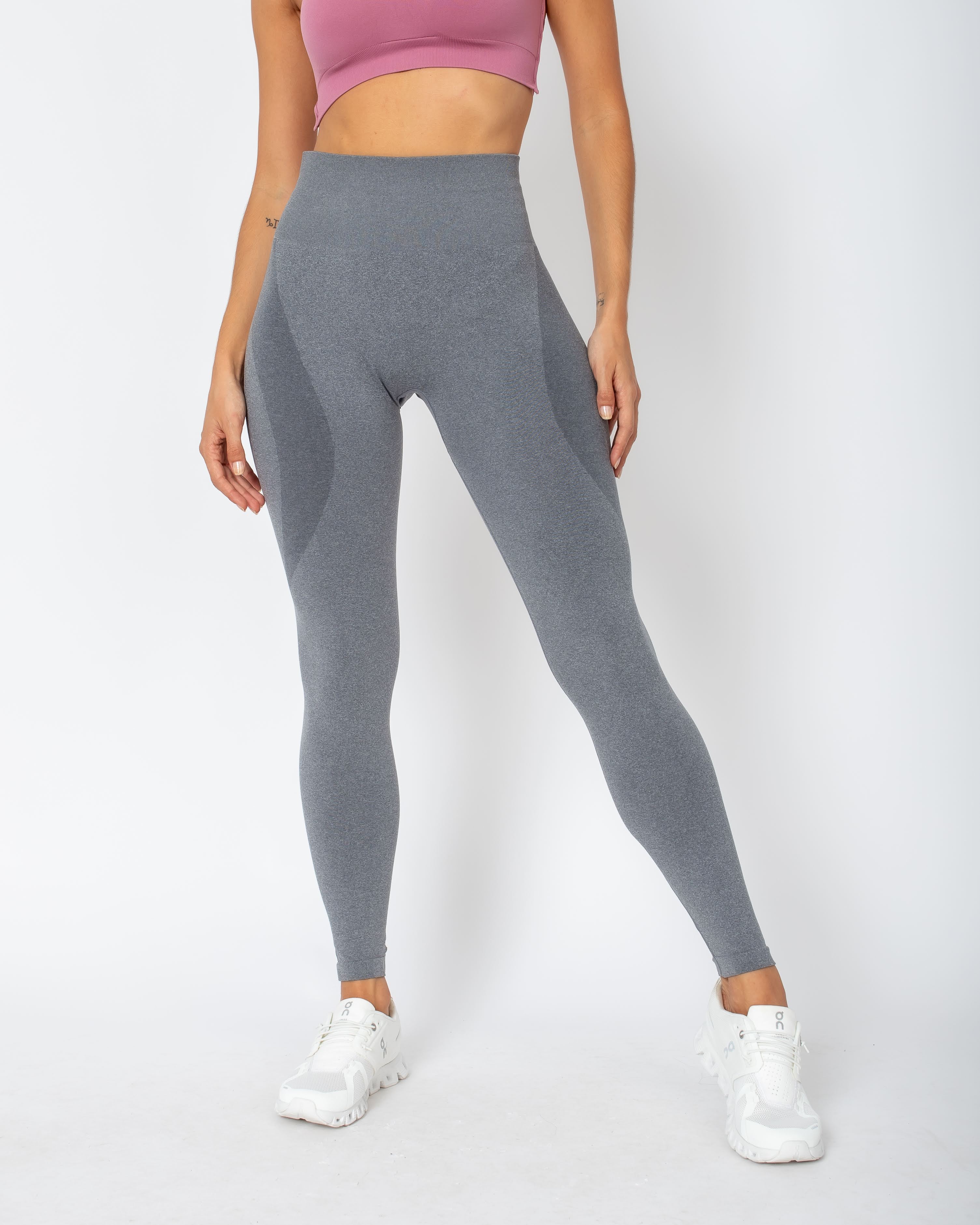 Legging de Malha Aiane - Cinza  Claro Mescla