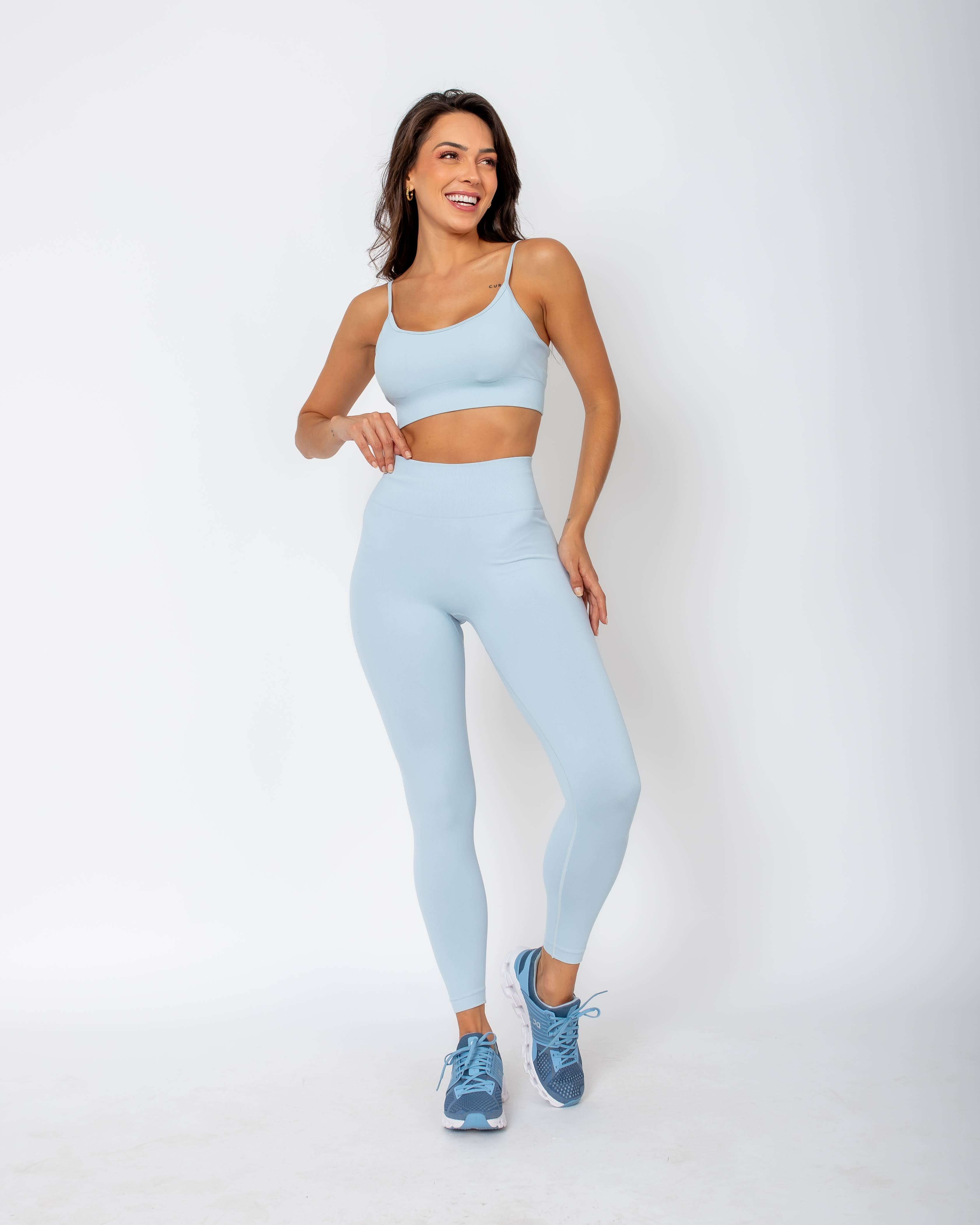 Legging Daiana Empina Bumbum - Azul Pastel