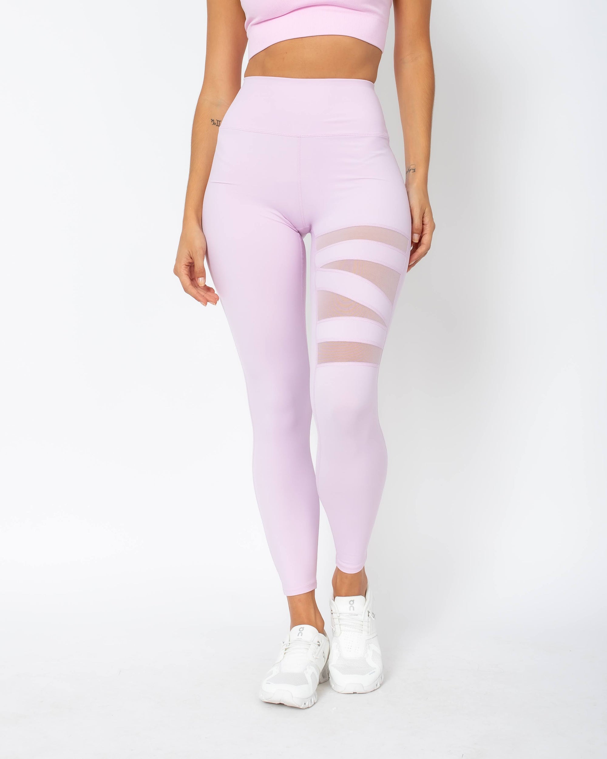 Legging Anita com detalhes de transparência - Rosa